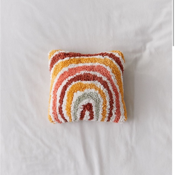 Urban Outfitters Rainbow Tufted Mini Throw Pillow - Picture 1 of 5